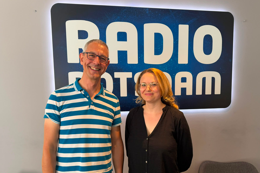 Adriana Kussmaul und Jan Böttcher von der Kammerakademie Potsdam bei Radio Potsdam
